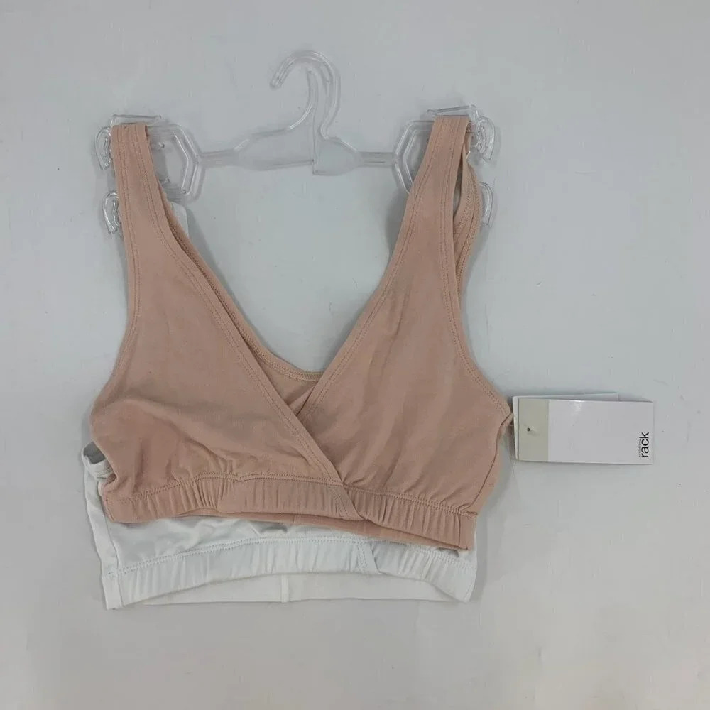 Nordstrom Women's Criss Cross Pullover Sports Bra Pack of 2 Size XS NWT